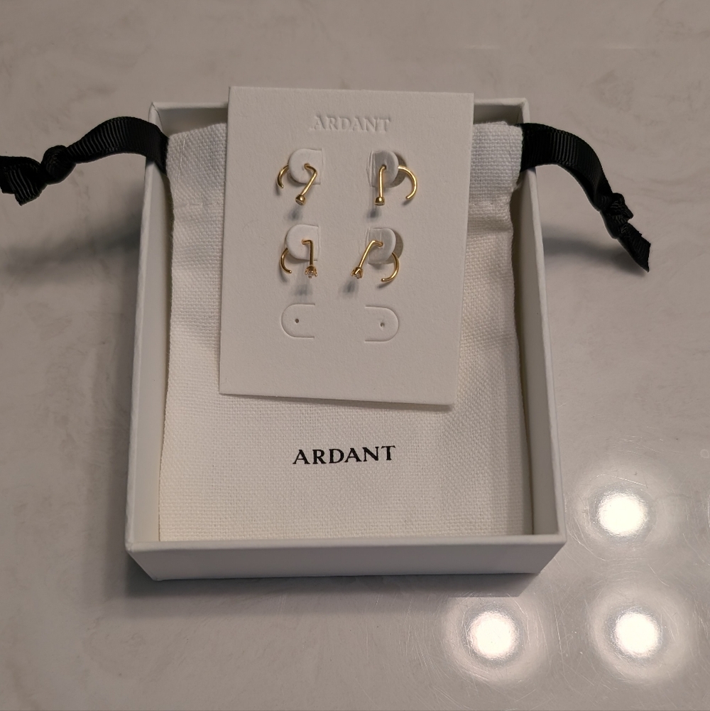 Gold-Tone Elegant Earrings Set